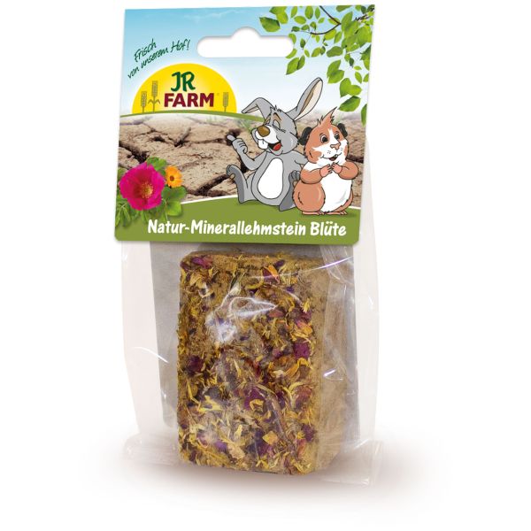 JR FARM Natur-Minerallehmstein Blüten 100g